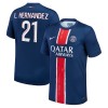 Original Fußballtrikot Paris Saint-Germain Lucas Hernandez 21 Heimtrikot 2024-25 Für Herren